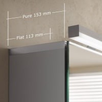 зеркальный шкаф emco pure 60 9797 050 81 с подсветкой серебро