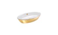 Накладная раковина в ванную 70 см Catalano Gold & Silver 170VLNBO белый/золото