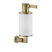 Дозатор для жидкого мыла Gessi INCISO 58513#727, подвесной, цвет: белый/brushed brass pvd