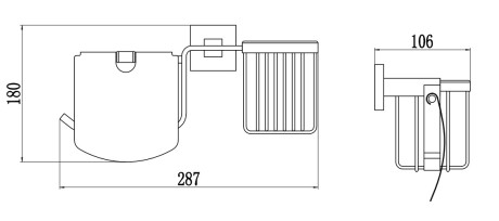 Держатель туалетной бумаги и освежителя воздуха Savol 65A S-L06551A