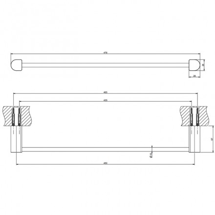 Полотенцедержатель Gessi Rilievo 59400#031