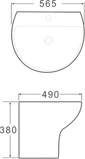 раковина santiline sl-4020, подвесная, 56x49 см, белая