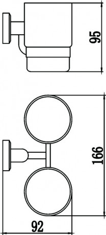 Держатель для двух стаканов Savol S-009568