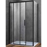 Душевой уголок Vincea Soft 130×90 VSR-3SO9013CLB профиль черный, стекло прозрачное