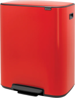 Мусорное ведро Brabantia Bo Pedal Bin 211522 30+30 л, пламенно-красное