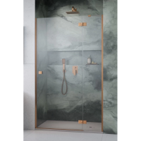 Душевая дверь Radaway Essenza Brushed Copper DWJ 80 Right 1385012-93-01R 80 см R, профиль медь матовая, стекло прозрачное
