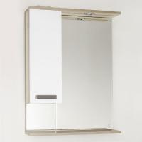 Зеркало со шкафом 60 см Style Line Ориноко ЛС-00000384 С с подсветкой, цвет белый/ светлое дерево