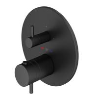 Смеситель для душа Plumberia Selection PSBOX PSB1803NO, встраиваемый, термостатический, на 3 выхода, цвет: черный матовый