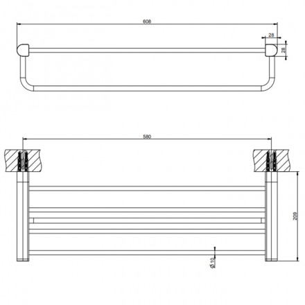 Полотенцедержатель Gessi Rilievo 59407#299
