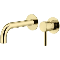 Смеситель для раковины Plumberia Selection IXO KITXO1135OR210 встраиваемый, без донного клапана, золотой