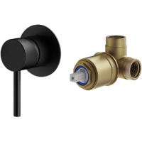 Смеситель для душа Plumberia Selection IXO KITXO1135NO встраиваемый, черный матовый