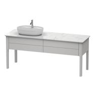Duravit Luv База напольная, 743x1788x570, 2 выдв.ящика,раковина слева, цвет скандинавско белый шелковисто-матовый