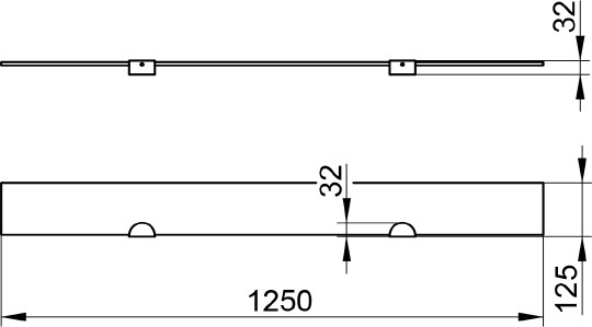 Полка 125 см Keuco Edition 300 30010 001200