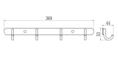 Планка с крючками Savol S-05204B