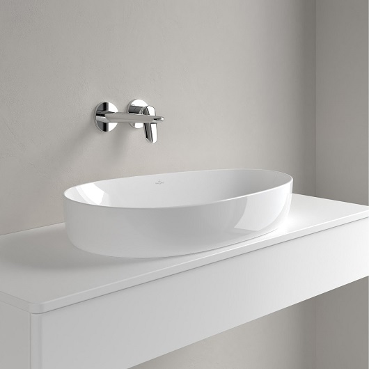 раковина накладная 65 см villeroy & boch antao 4a7465r1, ceramicplus, цвет альпийский белый