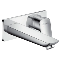 Смеситель для раковины, однорычажный, настенный, излив 195 Hansgrohe Logis 71220000