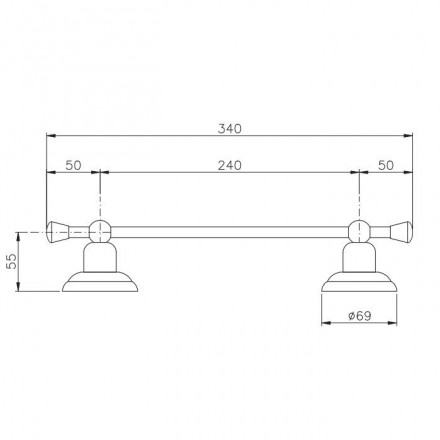 Полотенцедержатель Nicolazzi Accessori Classica 1483BZ