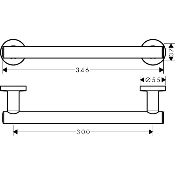 Поручень 34,6 см Hansgrohe Logis Universal 41713000