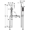душевой гарнитур hansgrohe pulsify e 1jet ecosmart+ 24371000