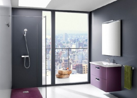 тумба под раковину roca the gap 60 zru9302742 подвесная фиолетовая