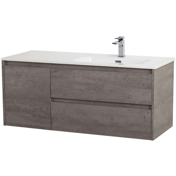 тумба под раковину belbagno kraft 100 r kraft-1000-2c-1a-so-cg-r подвесная cemento grigio