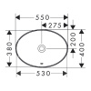 раковина hansgrohe xuniva d 60156450 встраиваемая, с переливом, 55x40 см, с переливом, белый