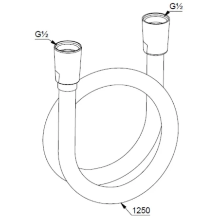 душевой шланг kludi suparaflex 61071n0-00 125 см, золотой матовый