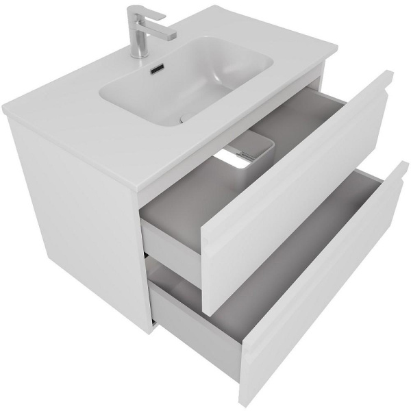 тумба с раковиной aquatek вега 80 aq77080-mw подвесная белая матовая тумба с раковиной aquatek вега 80 aq77080-mw подвесная белая матовая