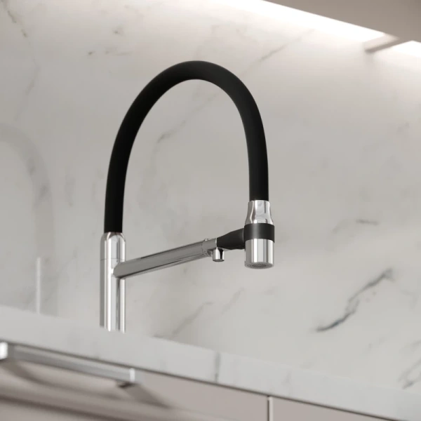 смеситель для кухни sancos garda sc4009ch хром черный