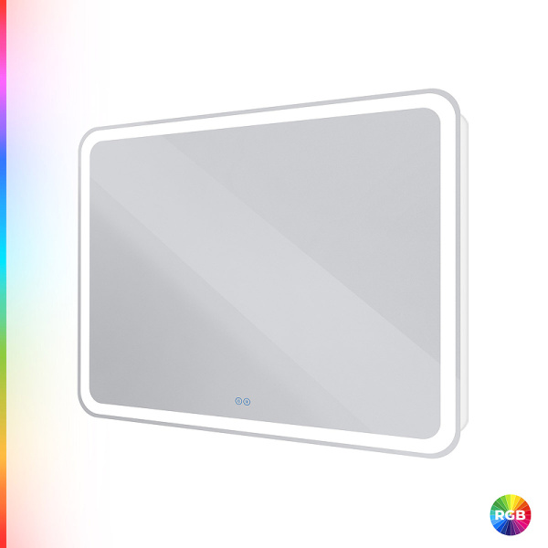 зеркало cezares multicolore 120 czr-spc-mc-1200-800-rgb-tch с подсветкой с сенсорным выключателем и функцией памяти