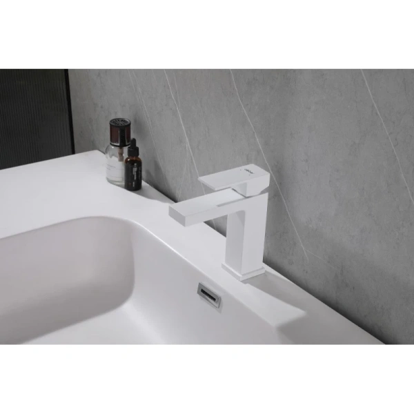 смеситель для раковины abber daheim af8210w белый матовый