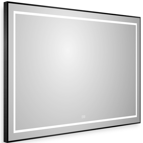 зеркало belbagno kraft 100 spc-kraft-1000-800-led-tch-warm-nero с подсветкой черное с сенсорным выключателем и подогревом