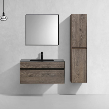 тумба под раковину vincea chiara 100 vmc-2c100ro подвесная r.oak