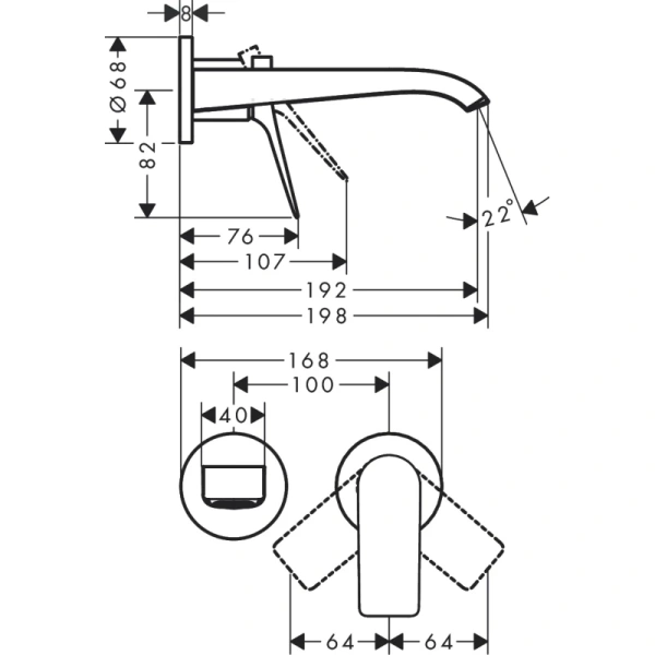смеситель для раковины с выпуском hansgrohe vivenis 75050700