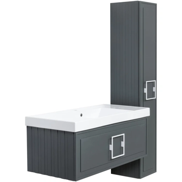 пенал la fenice cubo fnc-05-cub-g-30 подвесной l/r, серо-зеленый матовый