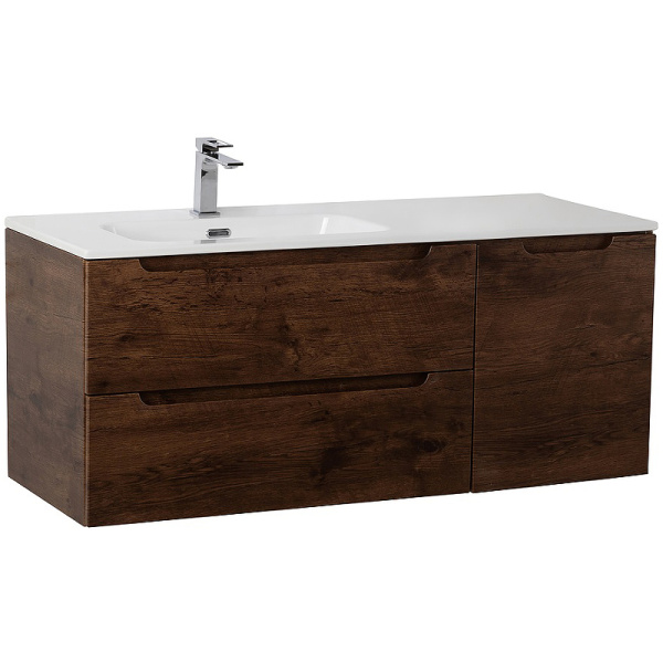 тумба под раковину belbagno etna 120 l etna-1200-2c-1a-so-rw-l подвесная rovere moro