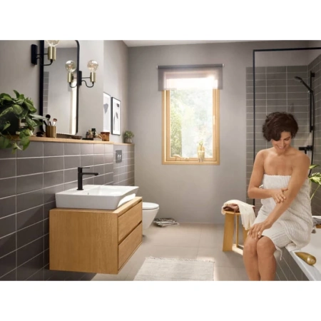 смеситель для раковины с донным клапаном coolstart hansgrohe rebris e 72559670