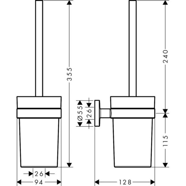 Ершик для унитаза Hansgrohe Logis Universal 41722000