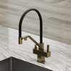 смеситель для кухни sancos loro sc4007bg золото брашированное черный