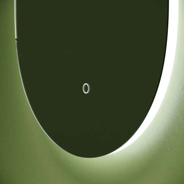 зеркало sancos oval 55 ov55c с подсветкой с сенсорным выключателем и диммером