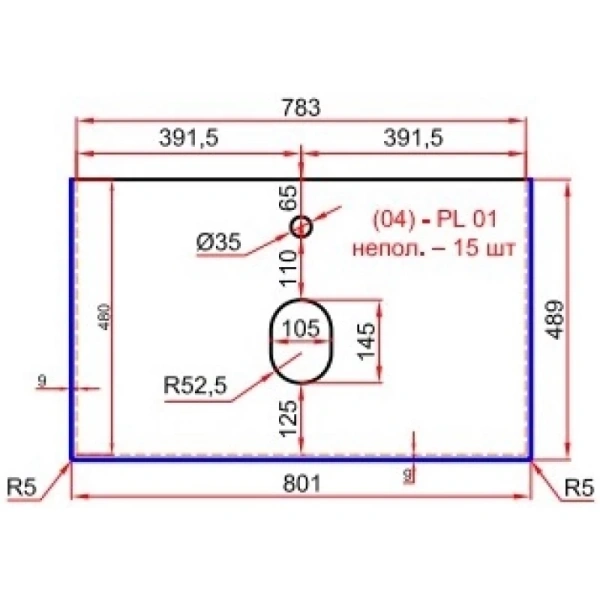столешница 80,1 см gray structural la fenice granite fnc-03-pl01-80