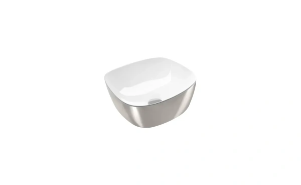 раковина catalano alvea 0622400041/140apgrlxba накладная, без отв., 40x40см, белый/серебро