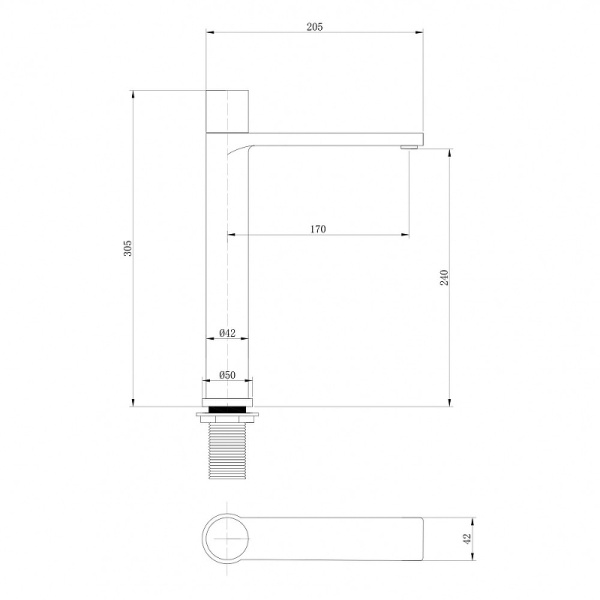смеситель для раковины abber rund af8711g coolstart, золотой матовый