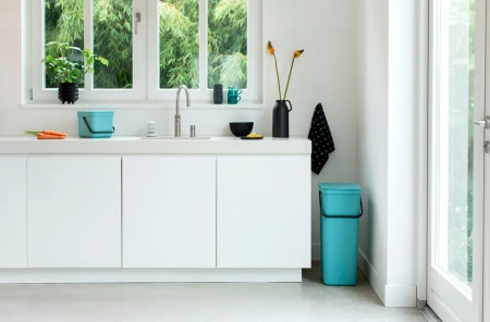 мусорное ведро brabantia sort&go 251085 40 л, мятное