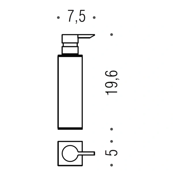 Дозатор для мыла настольный 150 мл Colombo MiniQ B9344.CR, хром Дозатор для мыла настольный 150 мл Colombo MiniQ B9344.CR, хром