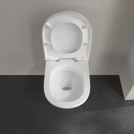 унитаз подвесной villeroy & boch o'novo 5660 hr r1 безободковый, ceramicplus, цвет альпийский белый