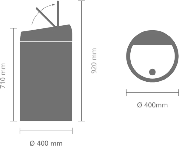 Мусорное ведро Brabantia Touch Bin 200762 60 л, бежевое