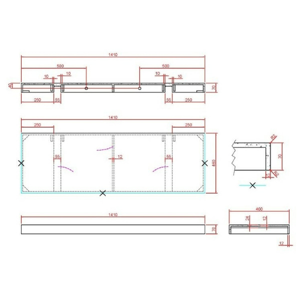 столешница под раковину boheme armadi art flat 140 869-140-clct белый мрамор