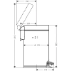 мусорное ведро 3л hansgrohe addstoris 41775000, цвет хром