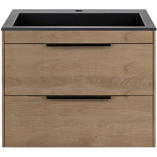 тумба под раковину vincea chiara 2d 60 vmc-2c2600no подвесная n.oak